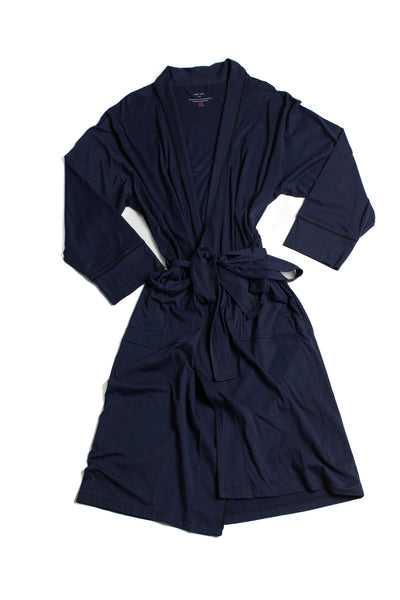 Pima Cotton Sweat Suit in Light Navy and Caroline Blue by Peru Unlimited -  Hansen's Clothing