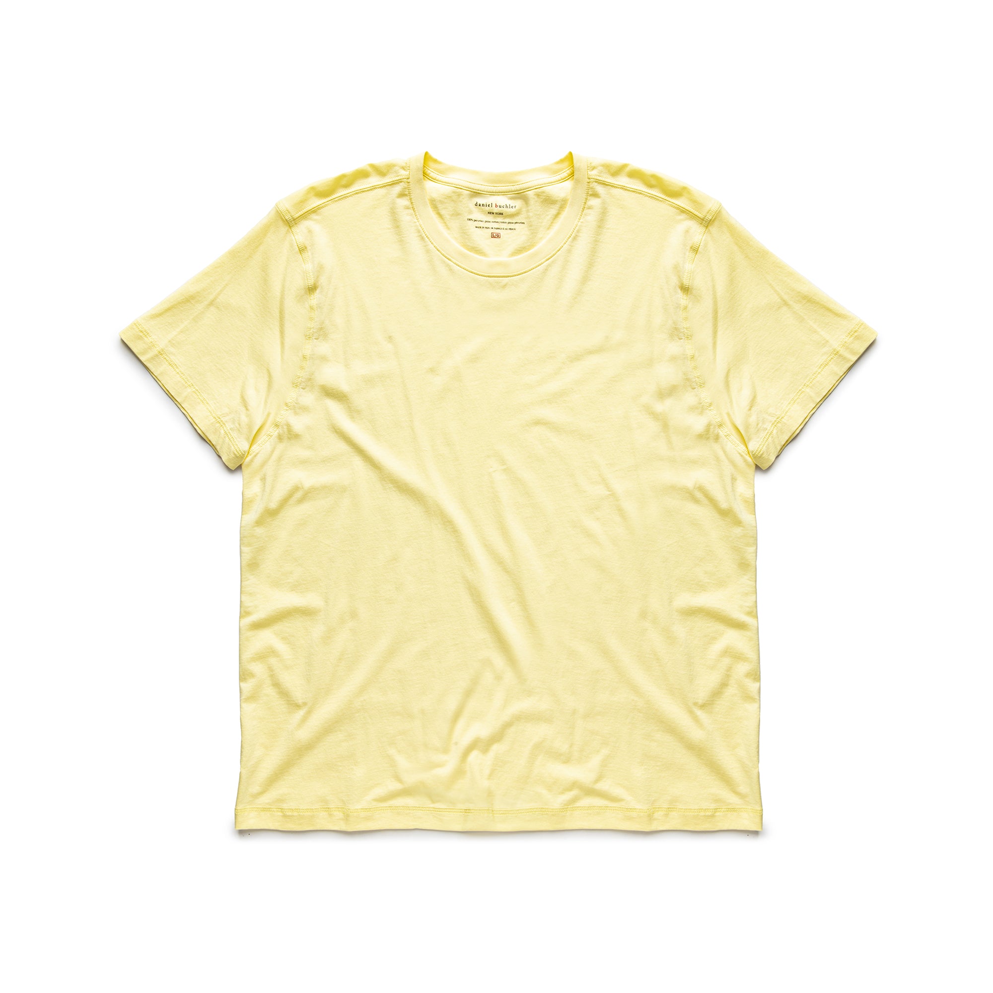 100% Peruvian Pima Cotton Quiet Yellow T-shirt